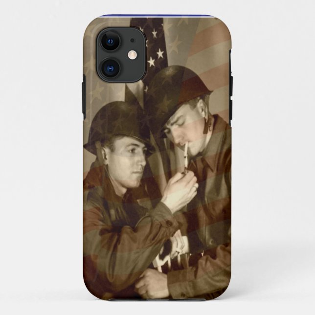 Vintage Military Photo Apple iPhone 11 Case (Back)