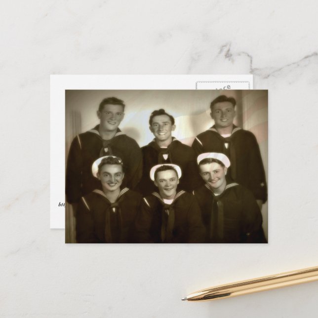 Vintage Military Photo Thank You Veterans Postcard (Front/Back In Situ)