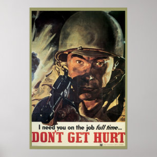 Vintage Military Poster from WWI and WWII