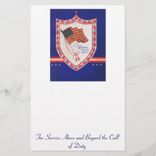 Vintage Military Valentine Stationery