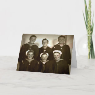 Vintage Military WWII Photo -Veterans Day Greeting Thank You Card