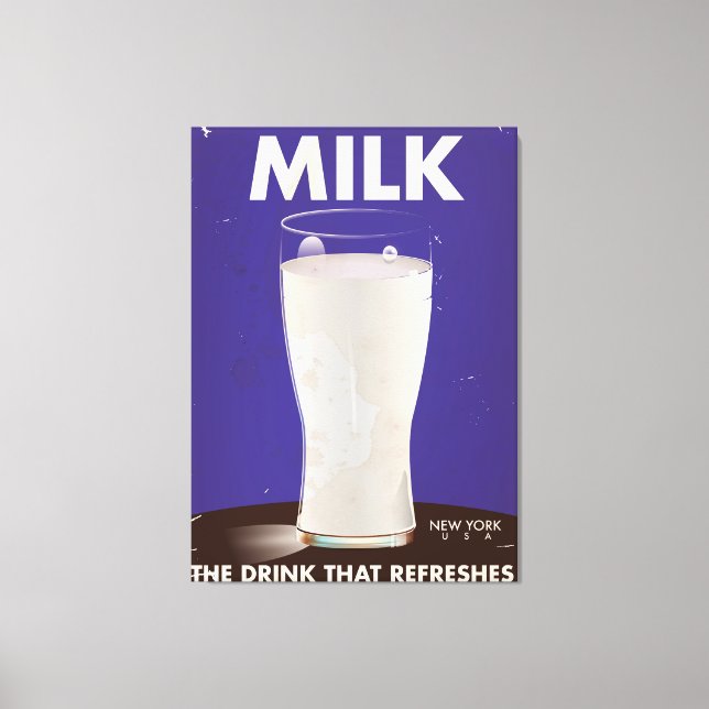 Vintage Milk Advertisement Canvas Print (Front)