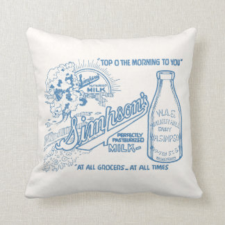 Vintage Milk Advertisement Cushion