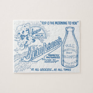Vintage Milk Advertisement Jigsaw Puzzle