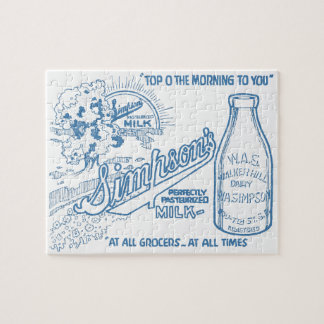Vintage Milk Advertisement Jigsaw Puzzle