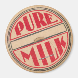 Vintage Milk Bottle Cap Magnet
