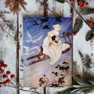 Vintage Milo Winter The Snow Queen Postcard