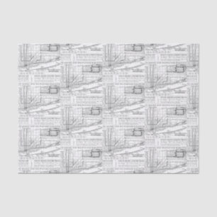 Vintage Milwaukee Railroad Map Tissue Paper
