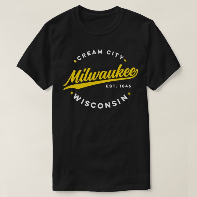 Vintage Milwaukee Wisconsin Cream City USA T-Shirt (Design Front)