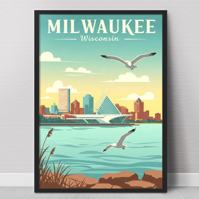 Vintage Milwaukee Wisconsin Poster (Creator Uploaded)