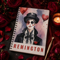 Vintage Mime Aesthetic Notebook Custom Name