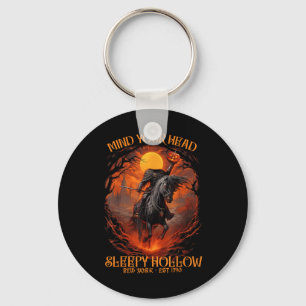 Vintage Mind Your Head Sleepy Hollow Headless Hors Key Ring