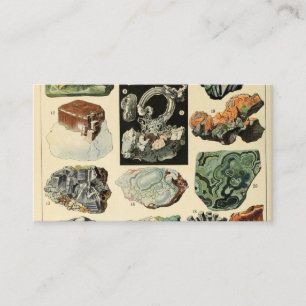 Vintage Minerals Rocks Geology Business Card