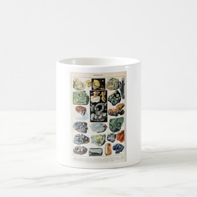 Vintage Minerals Rocks Geology Coffee Mug (Center)