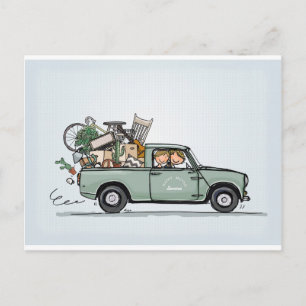 Vintage Mini Pickup Postcard