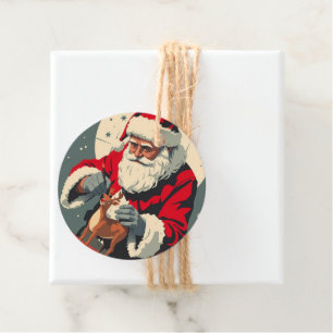 Vintage Miniaturist Santa Claus Gift Tags