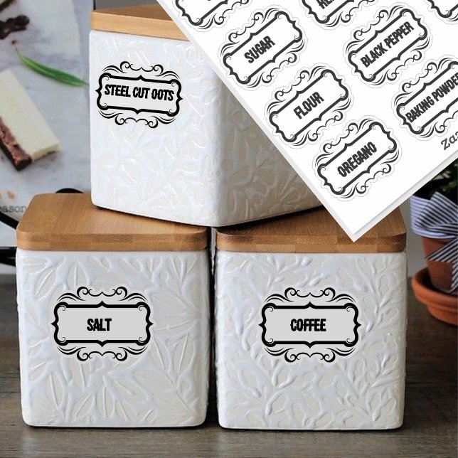 Vintage Minimal Kitchen & Pantry Storage Labels (Creator Uploaded)