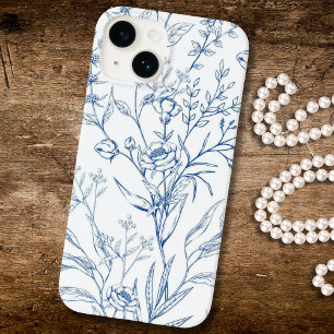 Vintage Minimalist Floral Case-Mate iPhone 14 Case
