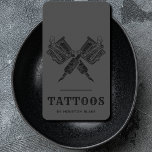 Vintage Minimalist Grey Monochrome Tattoo Artist Business Card<br><div class="desc">Introducing the Vintage Minimalist Grey Monochrome Tattoo Artist Business Card, the epitome of bold professionalism and timeless style. This uniquely crafted card is designed specifically for tattoo artists who want to leave a lasting impression on their clients and peers. Featuring a sleek, minimalist design, this business card showcases a professional...</div>