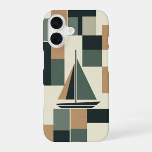 Vintage Minimalist Sailboat iPhone 16 Case