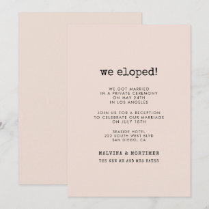 Vintage minimalist typewriter Just married card