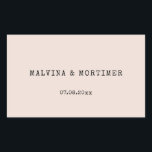 Vintage minimalist typewriter wedding rectangular sticker<br><div class="desc">A minimalist and vintage design for your wedding stationery: choose this retro yet modern wedding suite,  with a typewriter font. Fully customisable,  for the lovers of simplicity.</div>