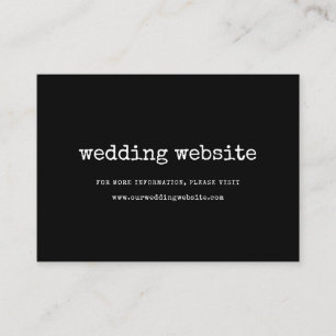Vintage minimalist typewriter wedding website card