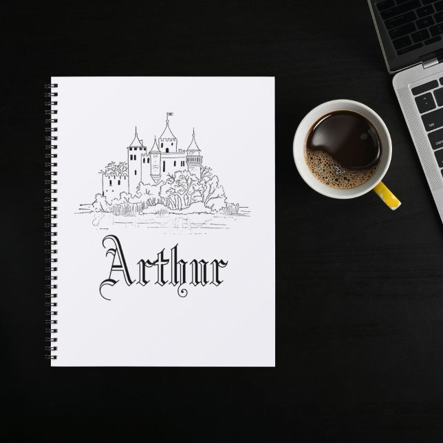 Vintage minimalistic mediaeval castle illustration planner (Creator Uploaded)