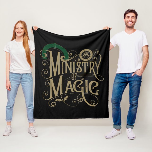 Vintage MINISTRY OF MAGIC™ Graphic Fleece Blanket (In Situ)
