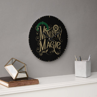 Vintage MINISTRY OF MAGIC™ Graphic Large Clock
