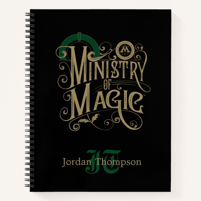 Vintage MINISTRY OF MAGIC™ Graphic Notebook (Front)