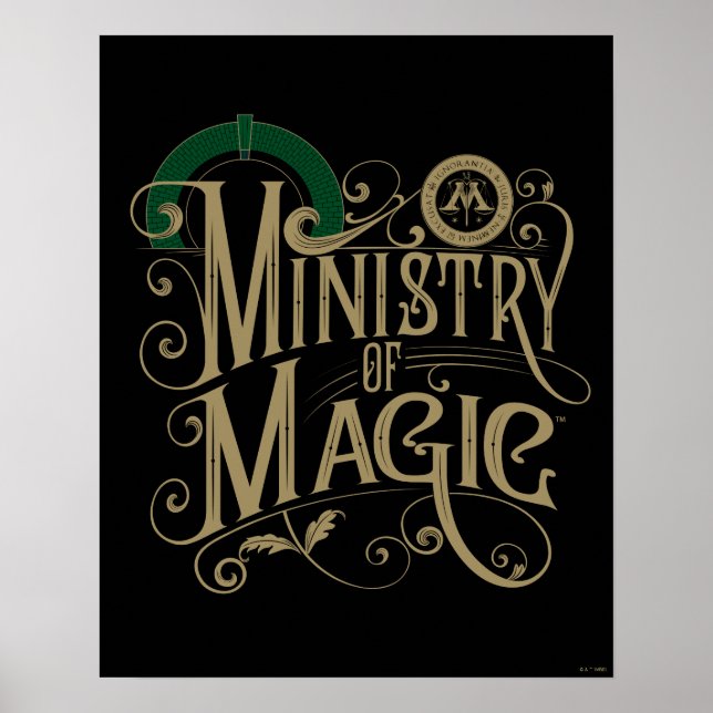Vintage MINISTRY OF MAGIC™ Graphic Poster (Front)