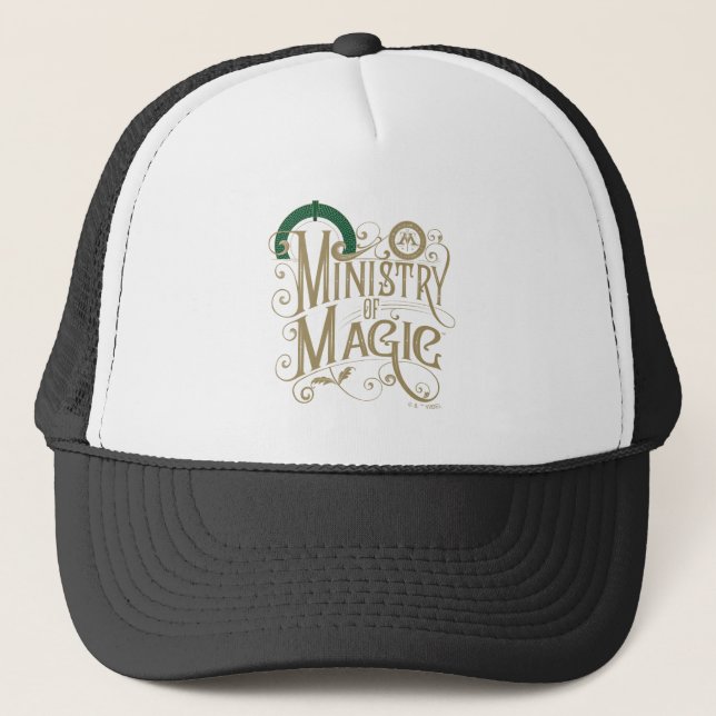 Vintage MINISTRY OF MAGIC™ Graphic Trucker Hat (Front)