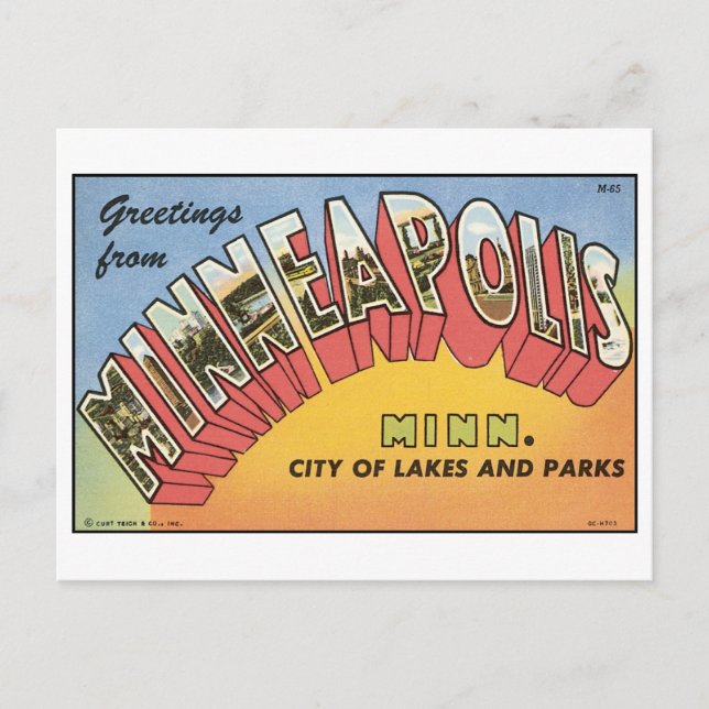 Vintage Minneapolis Postcard (Front)