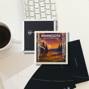 Vintage Minnesota 15 Cm Square Badge