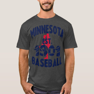 Vintage Minnesota Baseball Est 1901 Baseball Pitch T-Shirt