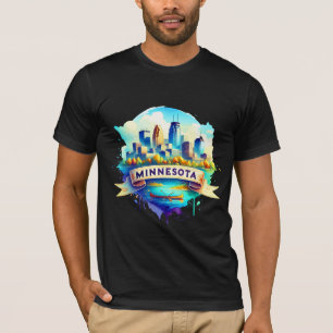 Vintage Minnesota Map T-Shirts – Retro us state