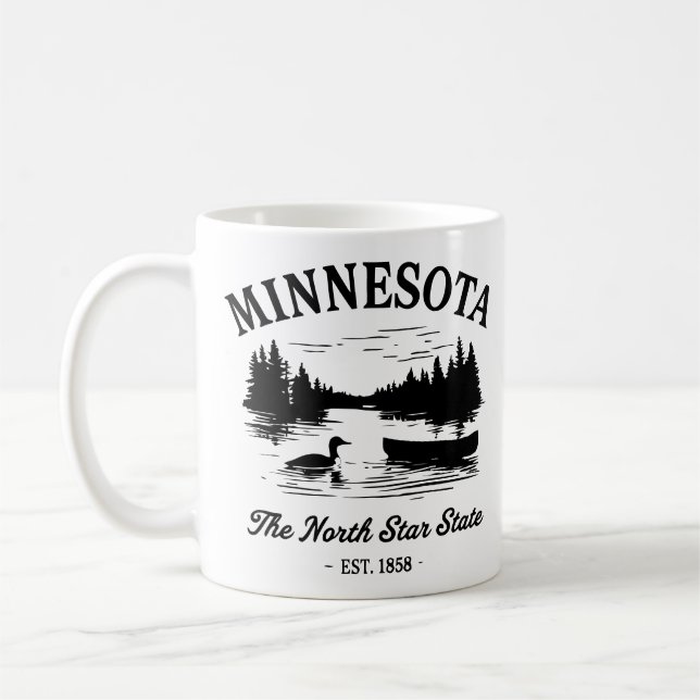 Vintage Minnesota Travel Coffee Mug (Left)