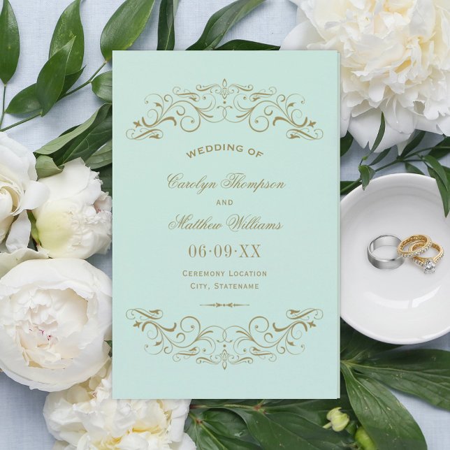 Vintage Mint Antique Flourish Wedding Ceremony (Creator Uploaded)