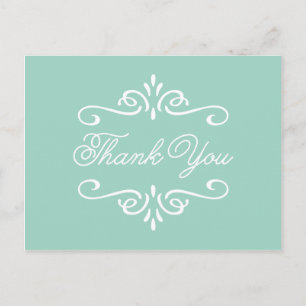 Vintage Mint Green   Graduation Thank You Postcard