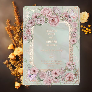 Vintage Mint Peony Wedding