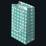 Vintage Mint Teal Green Geometric Dots Pattern Small Gift Bag<br><div class="desc">Vintage Mint Teal Green Geometric Dots Pattern Gift Bag</div>