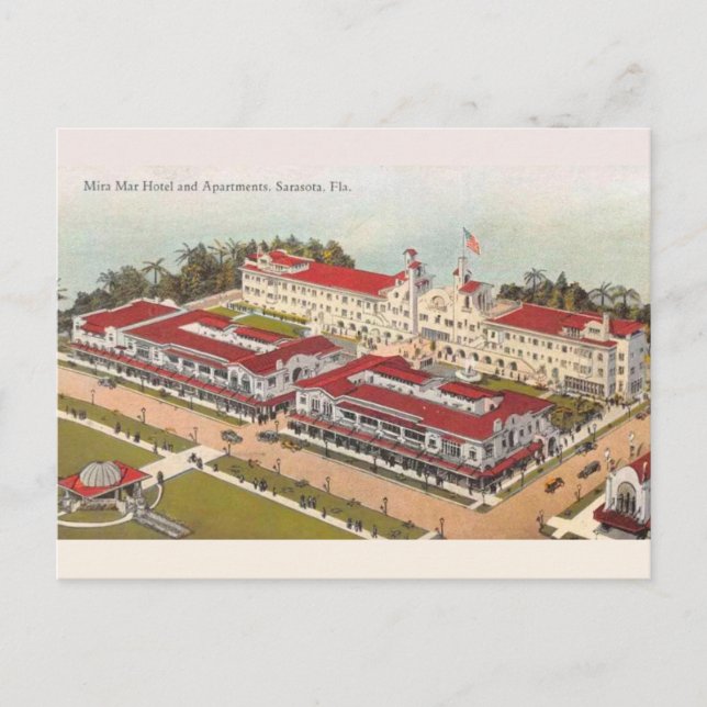 Vintage MiraMar Hotel & Apartments Postcard (Front)
