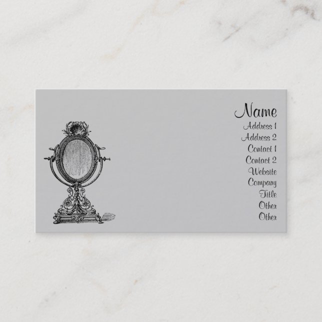 Vintage Mirror Business Card (Front)