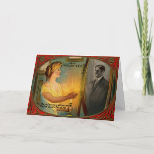 Vintage Mirror Halloween Card