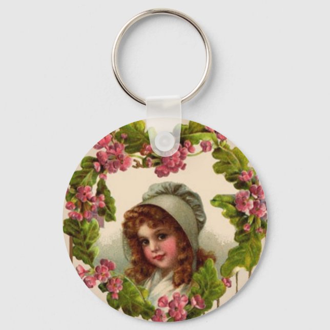 Vintage Miss Key Ring (Front)