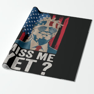 Vintage Miss Me Yet Funny Trump Is Still My Presid Wrapping Paper