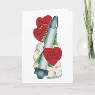 Vintage "Missile" Valentine Holiday Card
