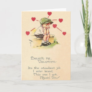 Vintage Missing You Valentine's Day Card