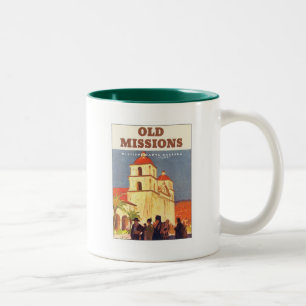 Vintage Missions Santa Barbara Two-Tone Coffee Mug